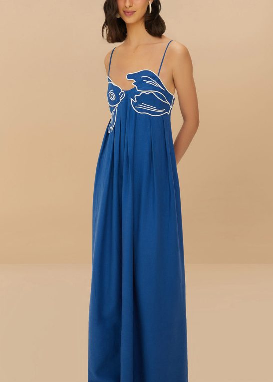 Blue Fish Top Maxi Dress