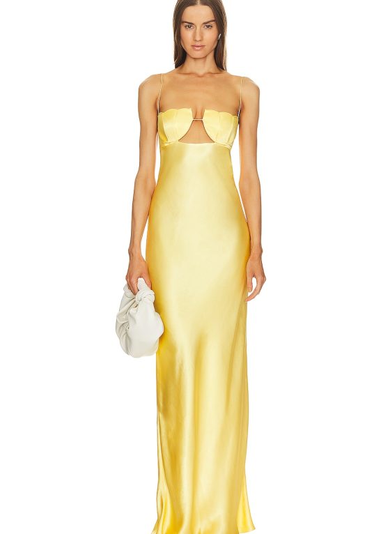 Vestido Longo Com Corpete Decorado Tulip